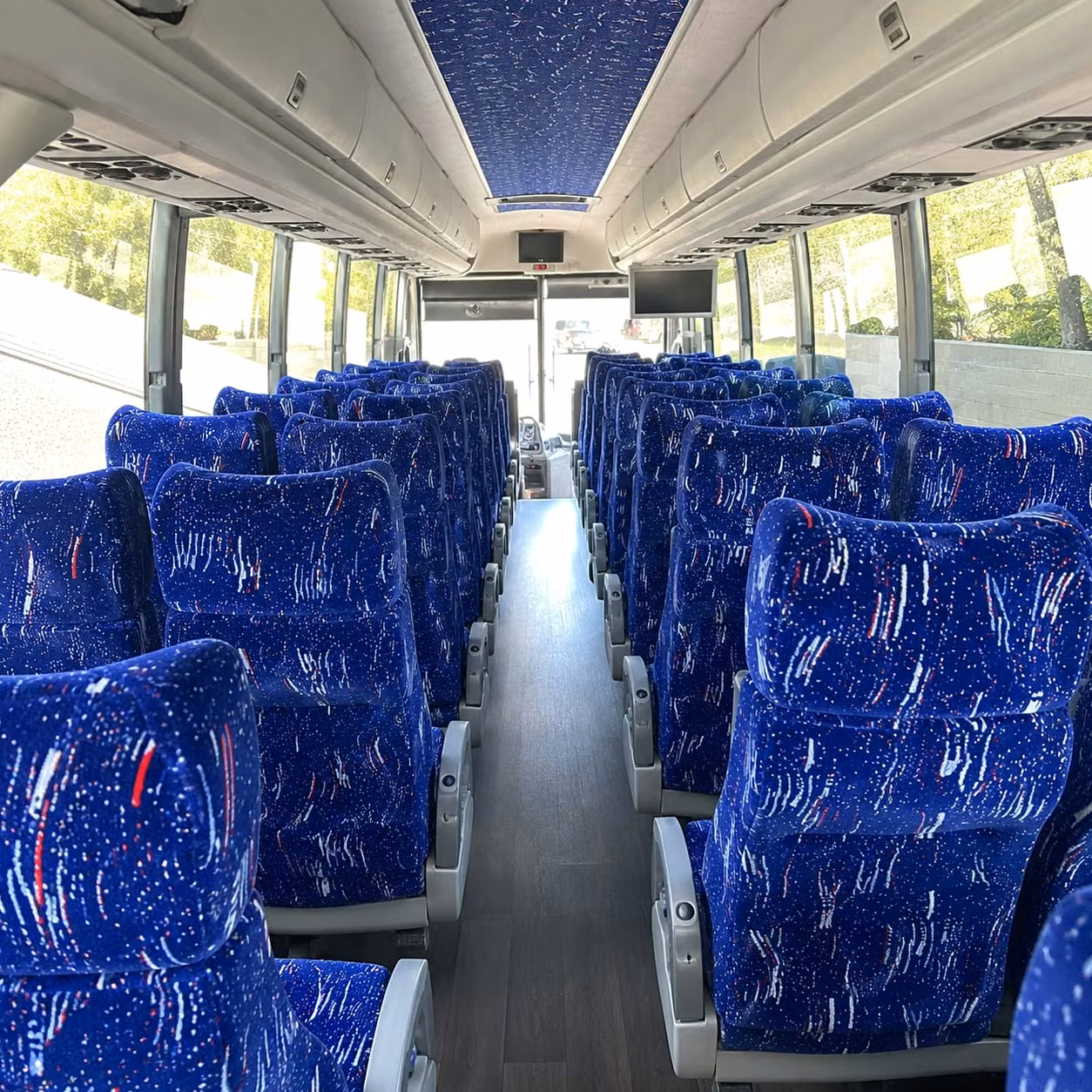 56 passenger charter bus interior